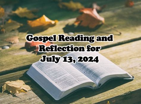 peoplaid gospel|July 13 2024 Gospel Reading and Reflection .